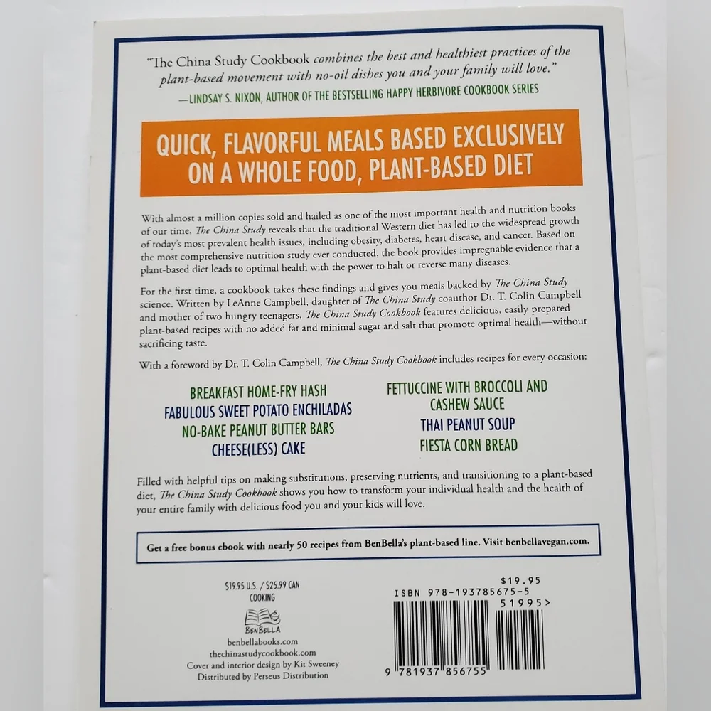 The China Study Cookbook by Leanne Campbell Offical Companion to The China Study
